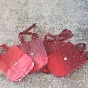 lululemon athletica Pink and Red Tote Bag Collection